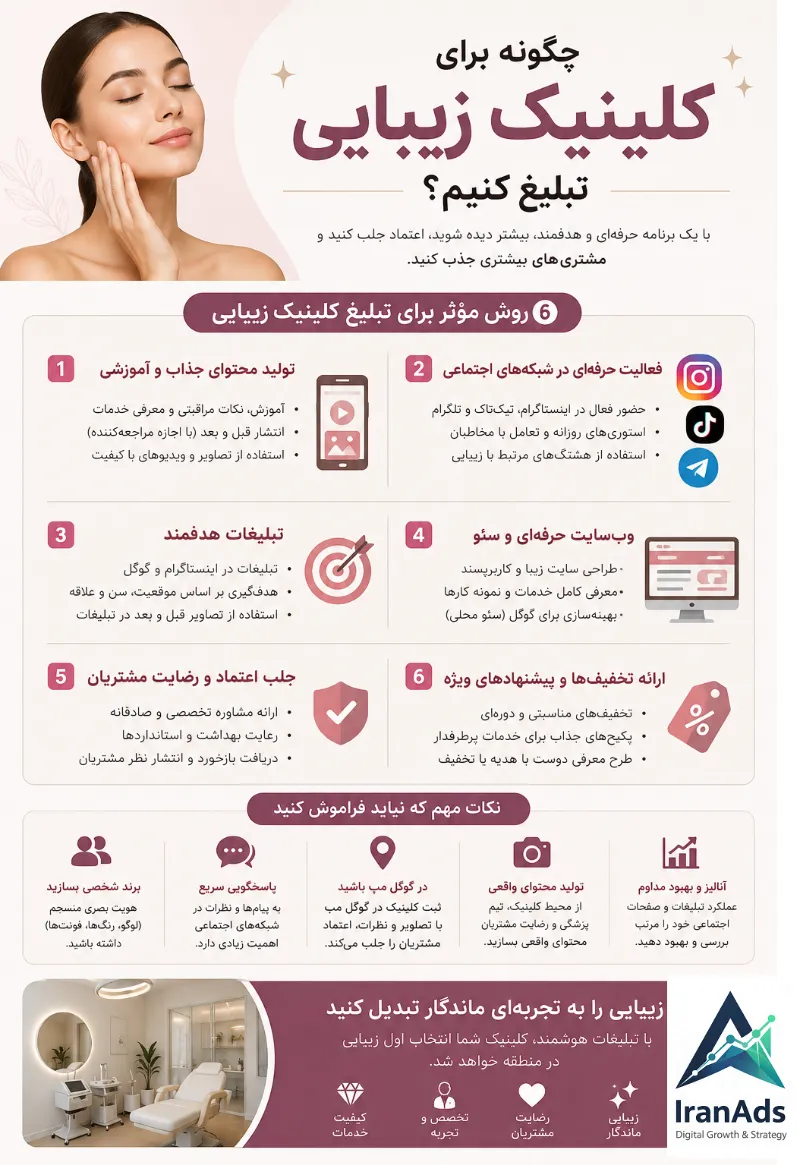 تبلیغ کلینیک زیبایی